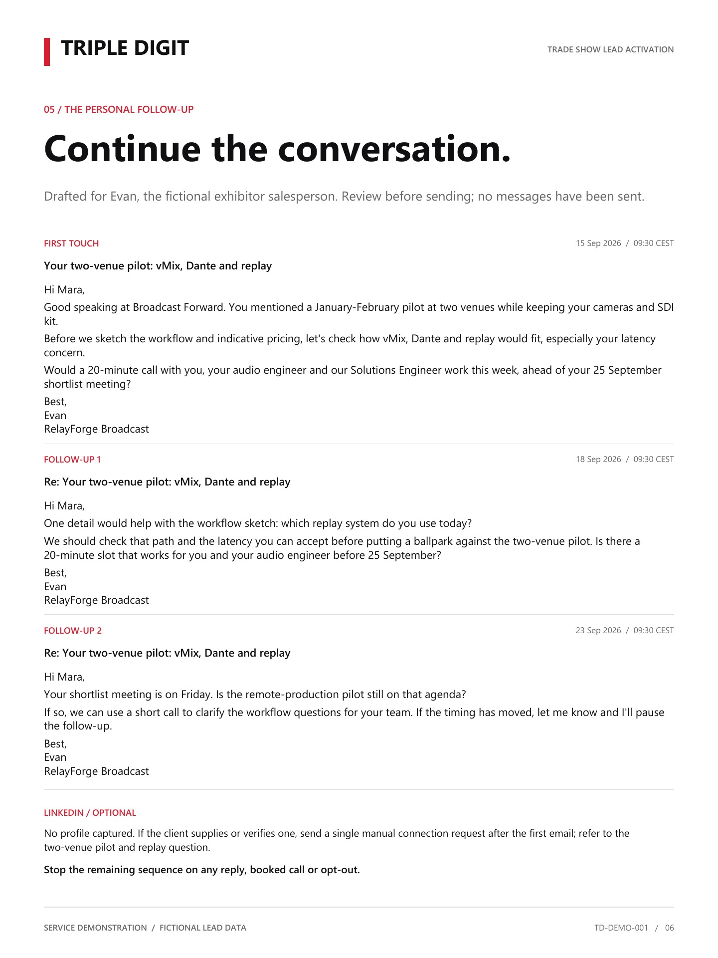 06 — Personalized follow-up sequence